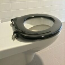 SANIMED CARE BASIC toiletzitting incl. stab.nok, zonder deksel, zwart